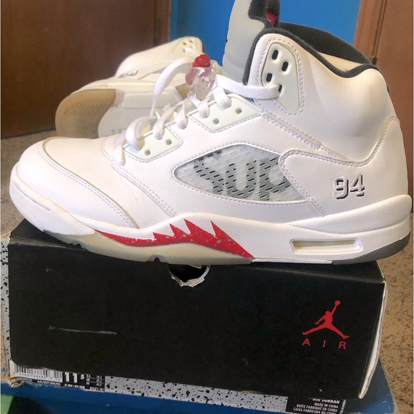 Supreme / Air Jordan 5 retro *Clean* Sz 11.5 men - Picture 9 of 10